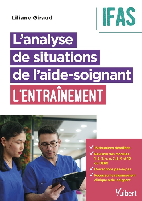 Couverture ebook de L´analyse de situations de l´aide-soignant : l'entraînement - IFAS, de Liliane Giraud