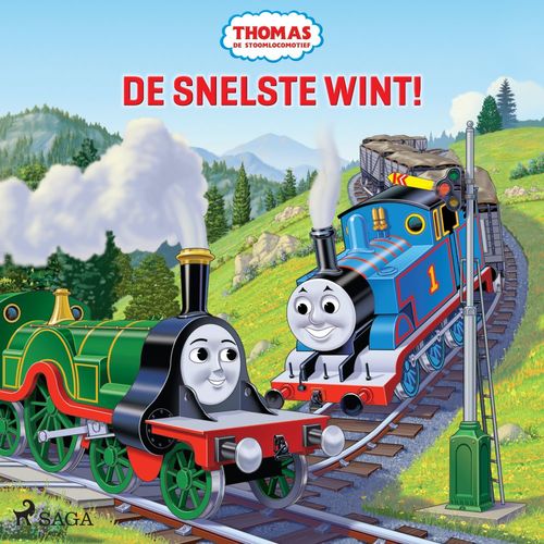 Couverture audiobook de Thomas de Stoomlocomotief - De snelste wint!, de Mattel
