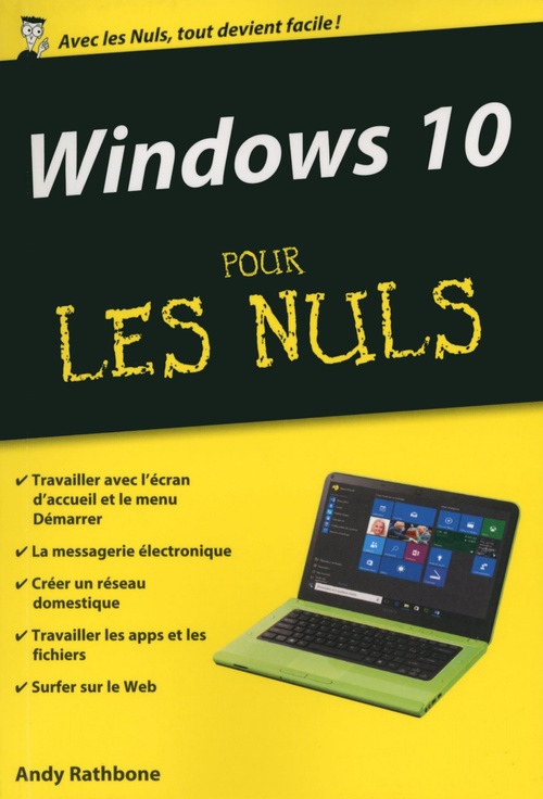 ebook cover of Windows 10 pour les Nuls poche, by Andy RATHBONE