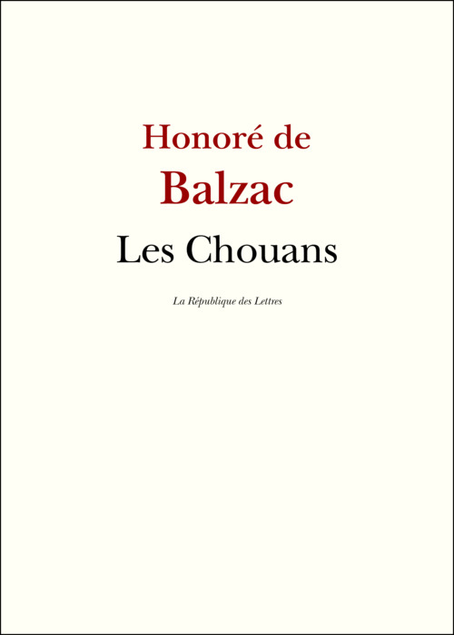 ebook cover of Les Chouans, by Honore De Balzac