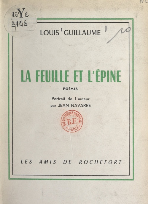 ebook cover of La feuille et l'épine, by Louis Guillaume