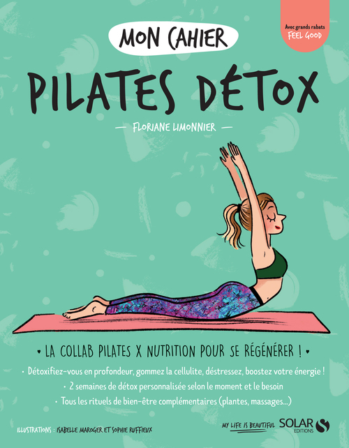 Couverture ebook de Mon cahier Pilates détox, de Floriane Limonnier