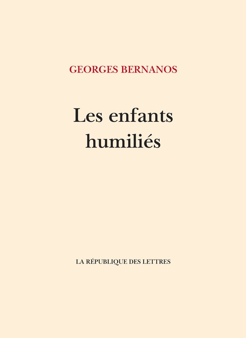 Couverture ebook de Les Enfants humiliés, de Georges Bernanos
