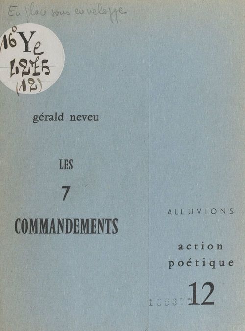 Couverture ebook de Les 7 commandements, de Gerald Neveu