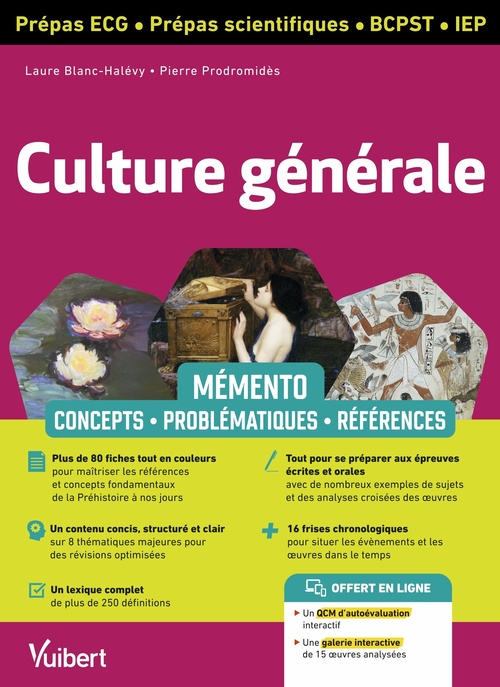 ebook cover of Mémento Culture générale - ECG - prépas scientifiques - IEP, by Laure Blanc Halévy, Pierre Prodromidès