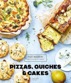 Couverture ebook de Pizzas, quiches et cakes, de Emilie Perrin