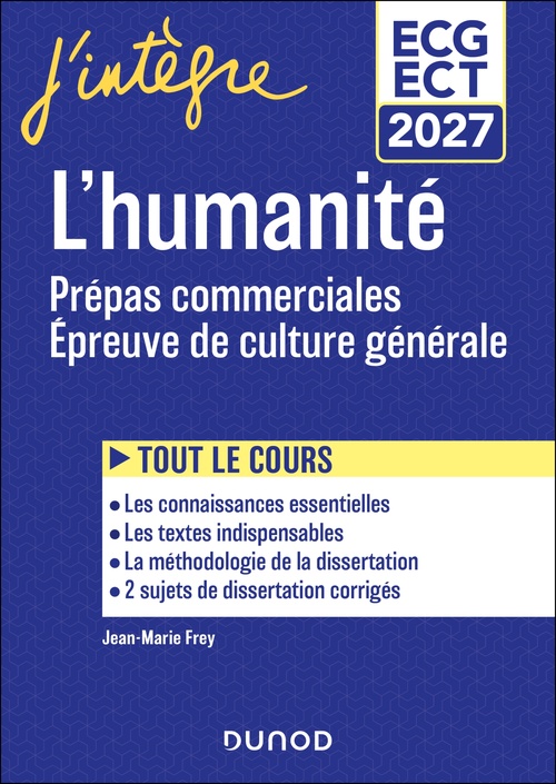 Couverture ebook de Manuel - Prépas commerciales ECG - Epreuve de culture générale 2027, de Jean-Marie Frey