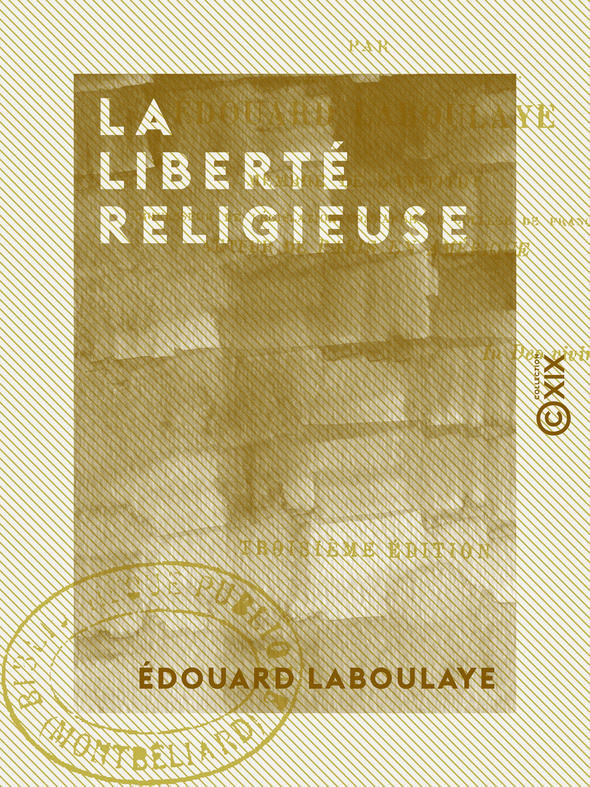 ebook cover of La Liberté religieuse, by Edouard Laboulaye