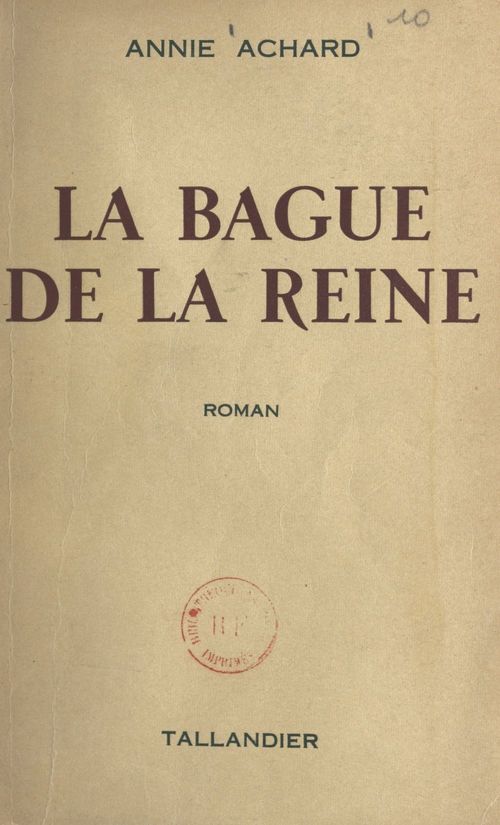 Couverture ebook de La bague de la reine, de Annie Achard