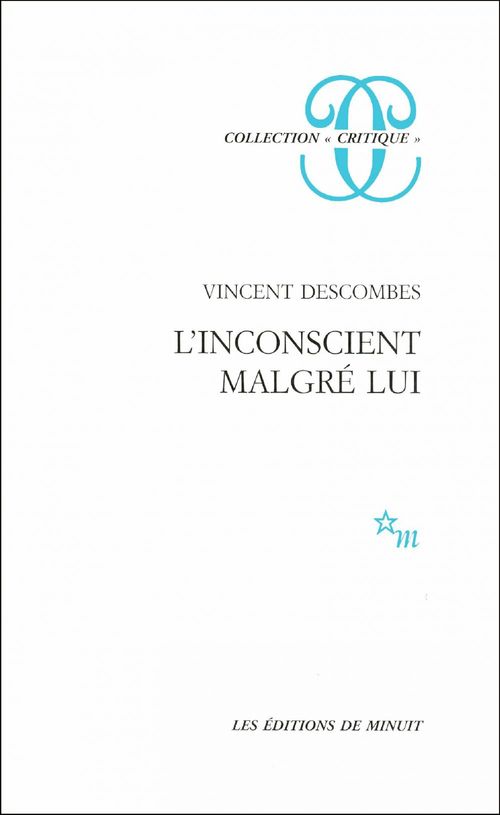 ebook cover of L'Inconscient malgré lui, by Vincent Descombes