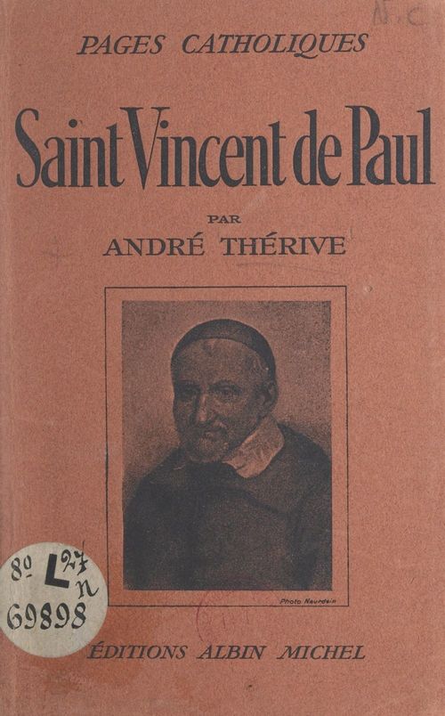 Couverture ebook de Saint Vincent de Paul, de Andre Therive