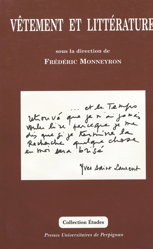 ebook cover of Vêtement et littérature, by Frédéric Monneyron