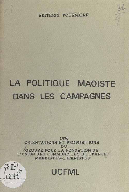 ebook cover of La politique maoïste dans les campagnes, by Groupe Pour La Fondation De L'Union Des