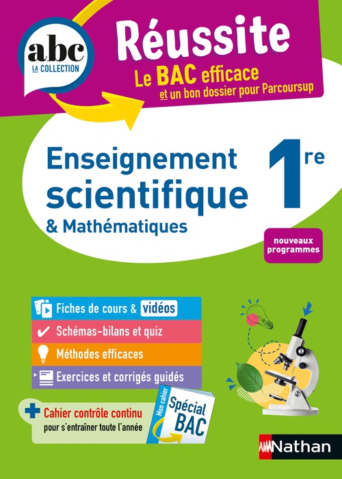 Couverture ebook de ABC Réussite - Enseignement Scientifique 1re, de Christian Camara, Claudine Gaston, Karine Marteau-Bazouni