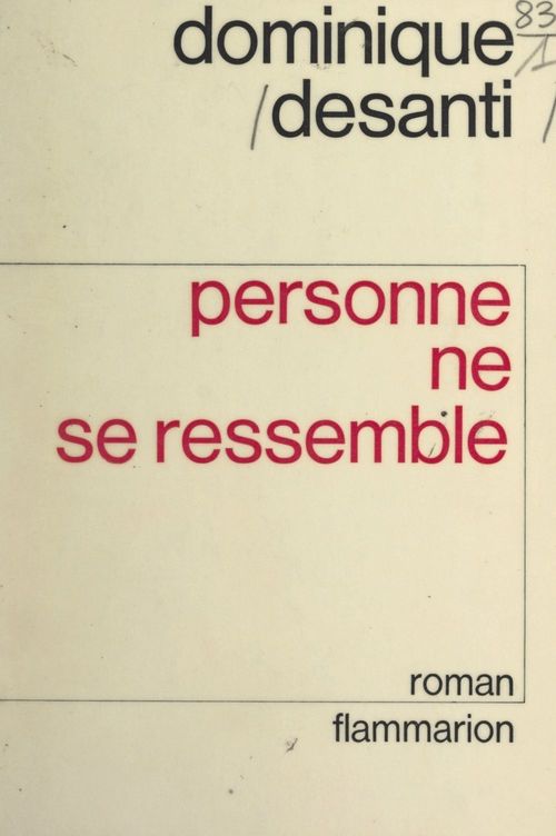 Couverture ebook de Personne ne se ressemble, de Dominique Desanti
