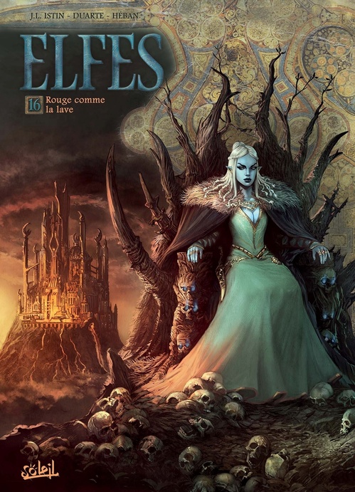 Couverture ebook de Elfes T16 - Rouge comme la lave, de Jean-Luc Istin