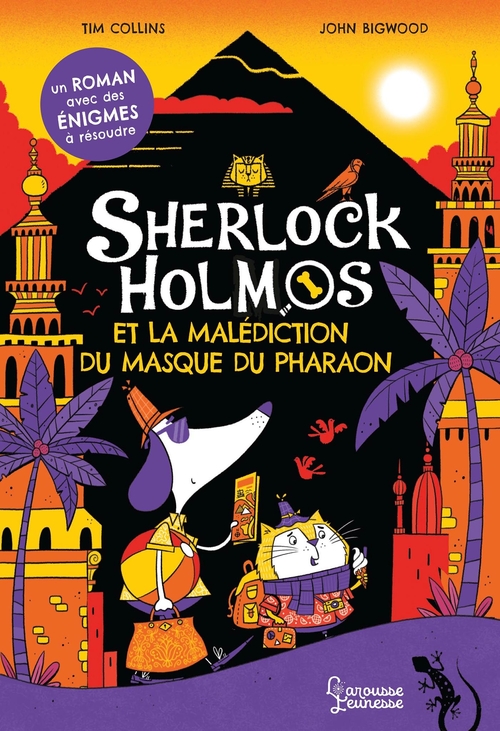 Couverture ebook de Sherlock Holmos et la malédiction du masque du pharaon, de Tim Collins, John Bigwood