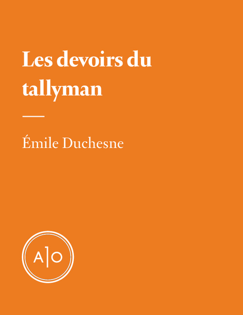 ebook cover of Les devoirs du tallyman, by Emile Duchesne
