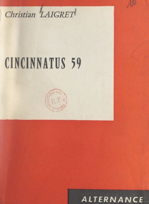Couverture ebook de Cincinnatus 59, de Christian Laigret