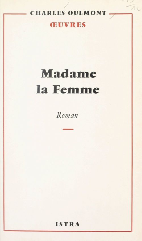 Couverture ebook de Madame la Femme, de Charles Oulmont