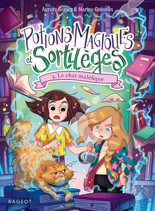 Couverture ebook de Potions magiques et sortilèges - Tome 3, Le chat maléfique, de Aurore Gomez
