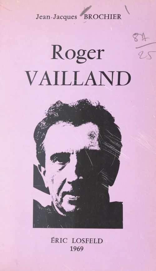 ebook cover of Roger Vailland, by Jean-Jacques Brochier