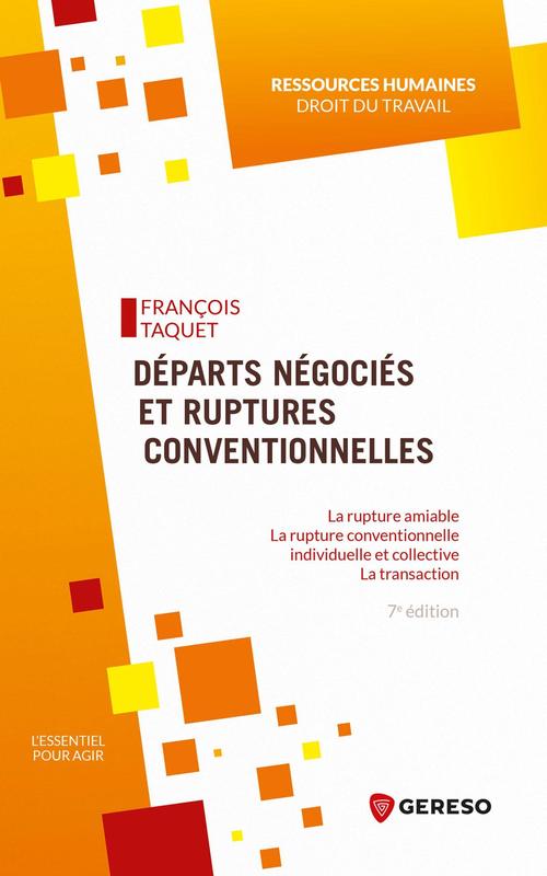 ebook cover of Départs négociés et ruptures conventionnelles, by François Taquet