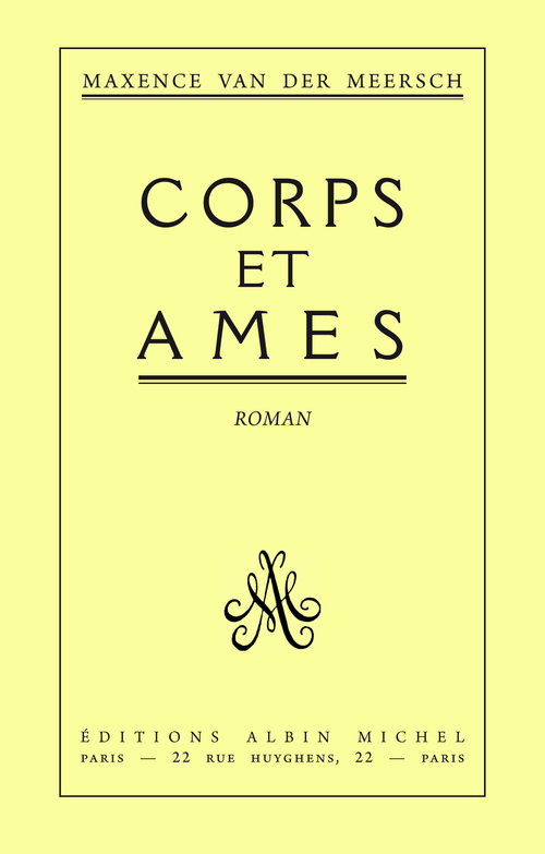 ebook cover of Corps et âmes, by Maxence Van der meersch