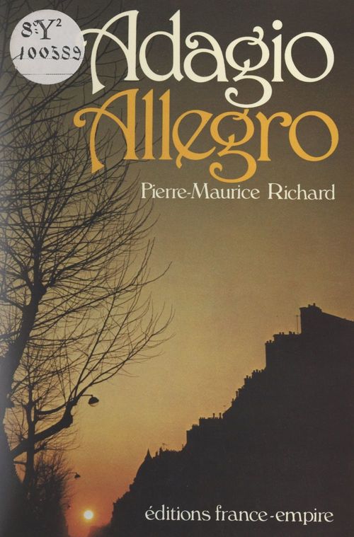 ebook cover of Adagio allegro, by Pierre-Maurice Richard