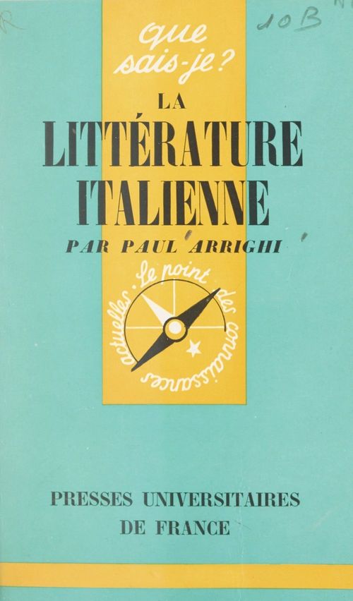 ebook cover of La littérature italienne, by Paul Arrighi