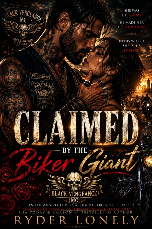 Couverture ebook de Claimed by the Biker Giant, de Ryder Lonely