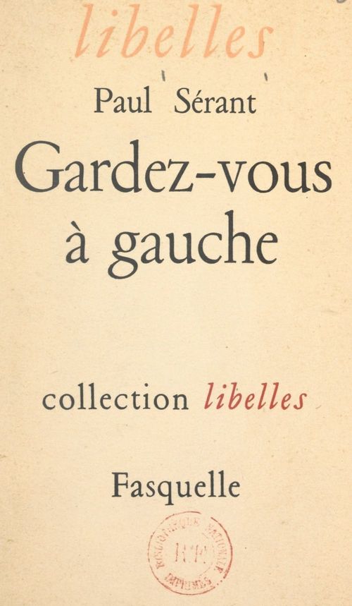 ebook cover of Gardez-vous à gauche, by Paul Sérant