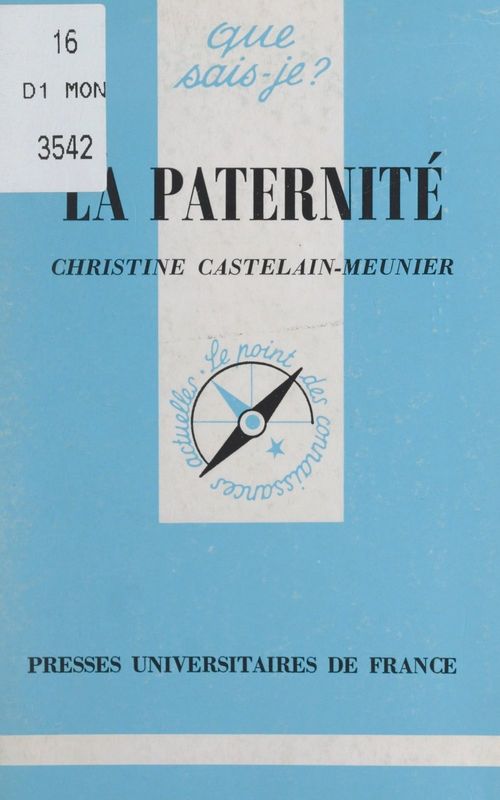 Couverture ebook de La paternité, de Christine Castelain-meunier