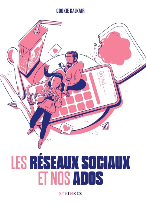 Couverture ebook de Les réseaux sociaux et nos ados, de Cookie Kalkair