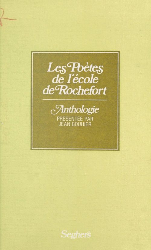 Couverture ebook de Les poètes de l'école de Rochefort, de Jean Bouhier