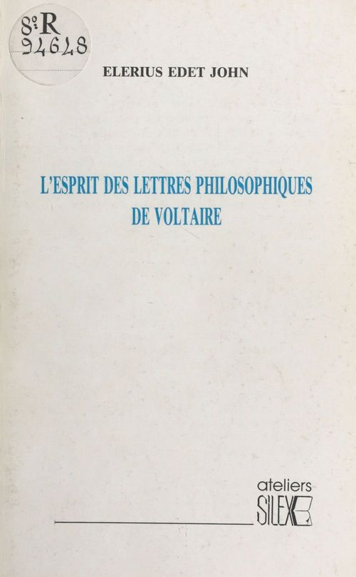 ebook cover of L'Esprit des «Lettres philosophiques» de Voltaire, by Elerius Edet John