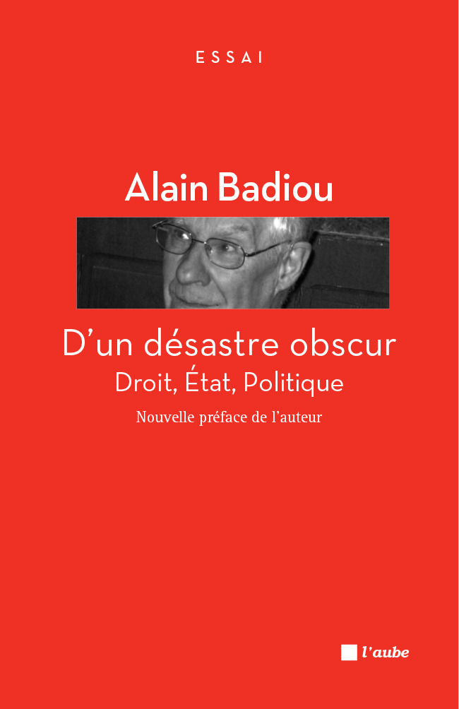 ebook cover of D'un désastre obscur, by Alain BADIOU