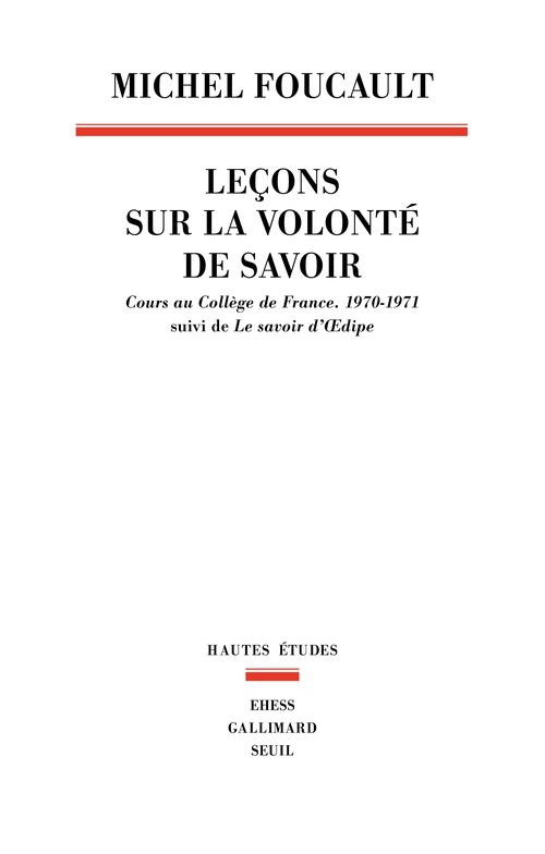 ebook cover of Leçons sur la volonté de savoir, by Michel Foucault