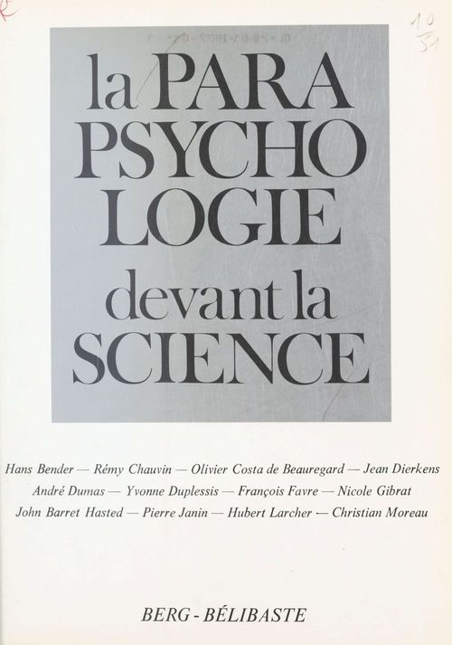 Couverture ebook de La parapsychologie devant la science, de Chainon Champenois, Rencontre Internationale De Parapsycholo