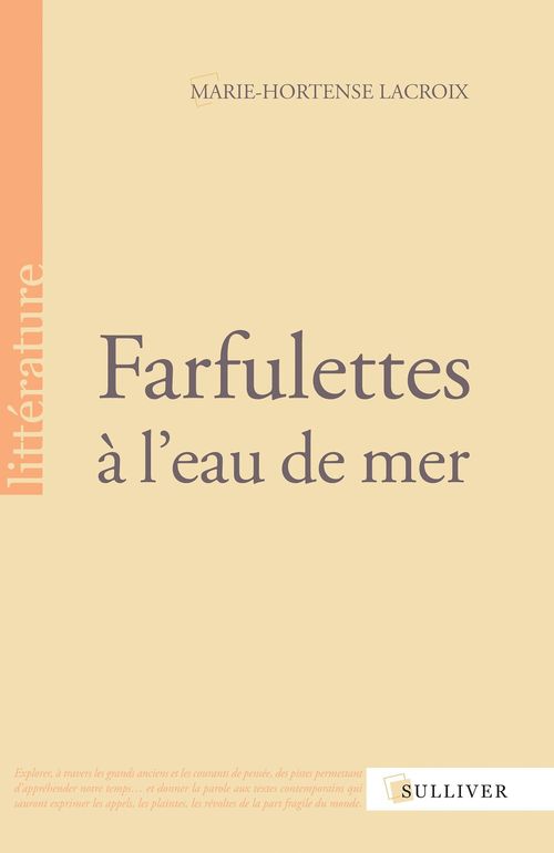 Couverture ebook de Farfulettes à l'eau de mer, de Marie-hortense Lacroix