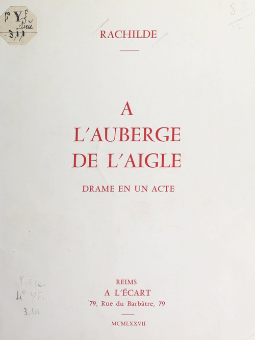 Couverture ebook de À l'Auberge de l'Aigle, de Rachilde