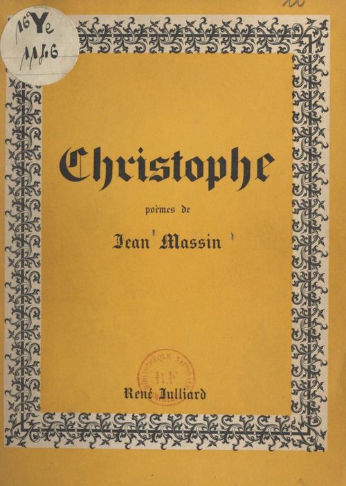 ebook cover of Christophe, by Jean Massin