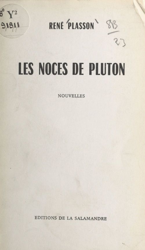 Couverture ebook de Les noces de Pluton, de Rene Plasson