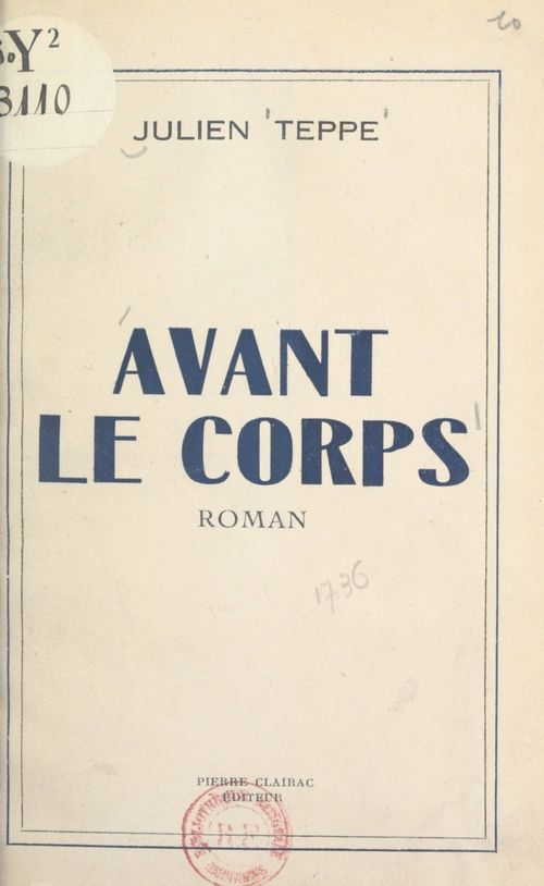 Couverture ebook de Avant le corps, de Julien Teppe