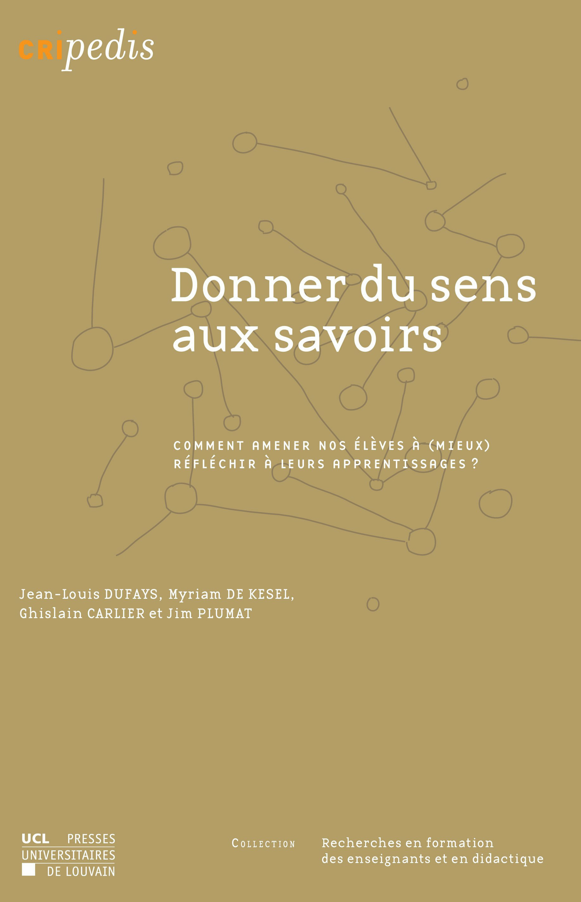 Couverture ebook de Donner du sens aux savoirs, de Dufays, De Kesel, Ca