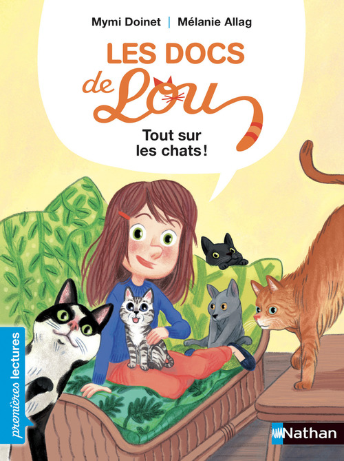ebook cover of Les docs de Lou - Tout sur les chats !, by Mélanie Allag, Mymi Doinet