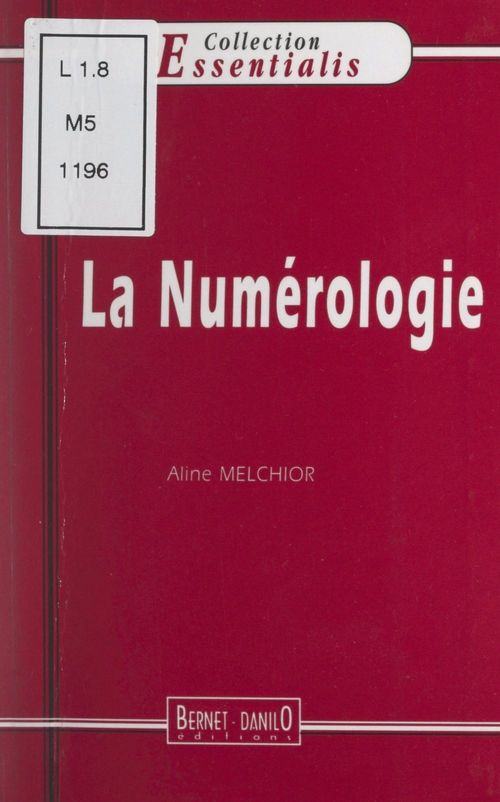 Couverture ebook de La numérologie, de Aline Melchior