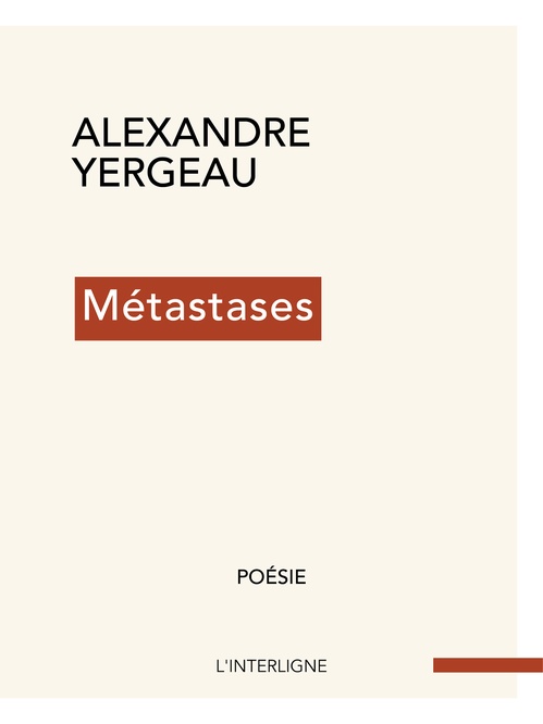 ebook cover of Métastases, by Alexandre Yergeau