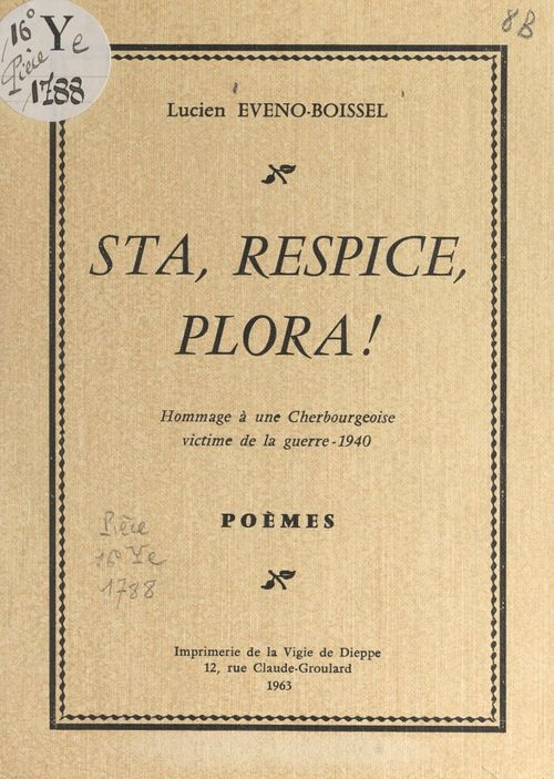 ebook cover of Sta, respice, plora !, by Lucien Eveno-Boissel
