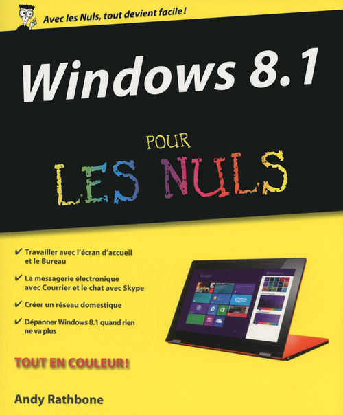 ebook cover of Windows 8.1 pour les nuls, by Andy Rathbone